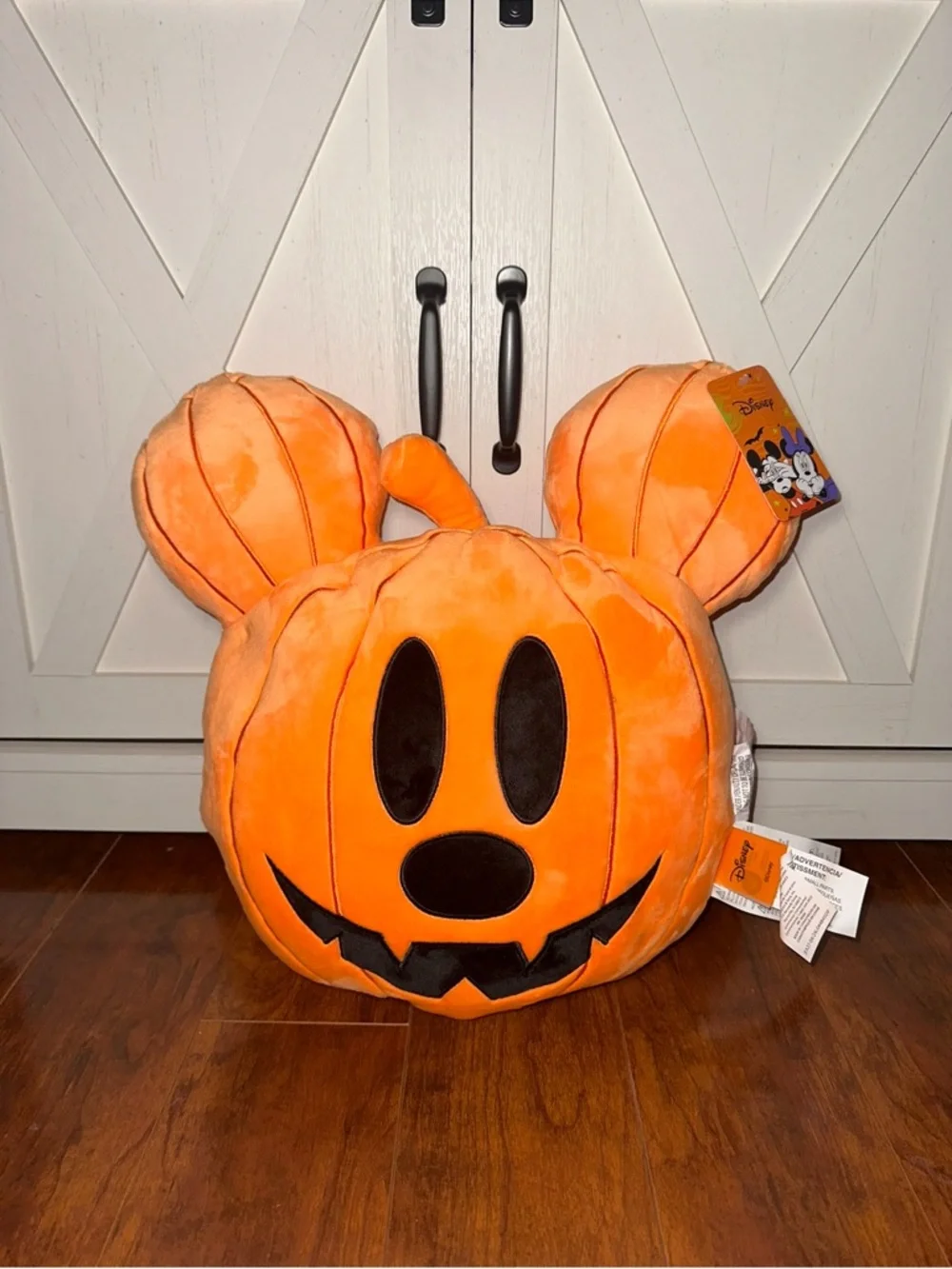 Disney Orange Mickey Mouse Pumpkin Plush Holiday Pillow